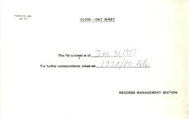CGIAR - H-6 -  International Fertilizer Development Center (IFDC) - Correspondence 75/77-01